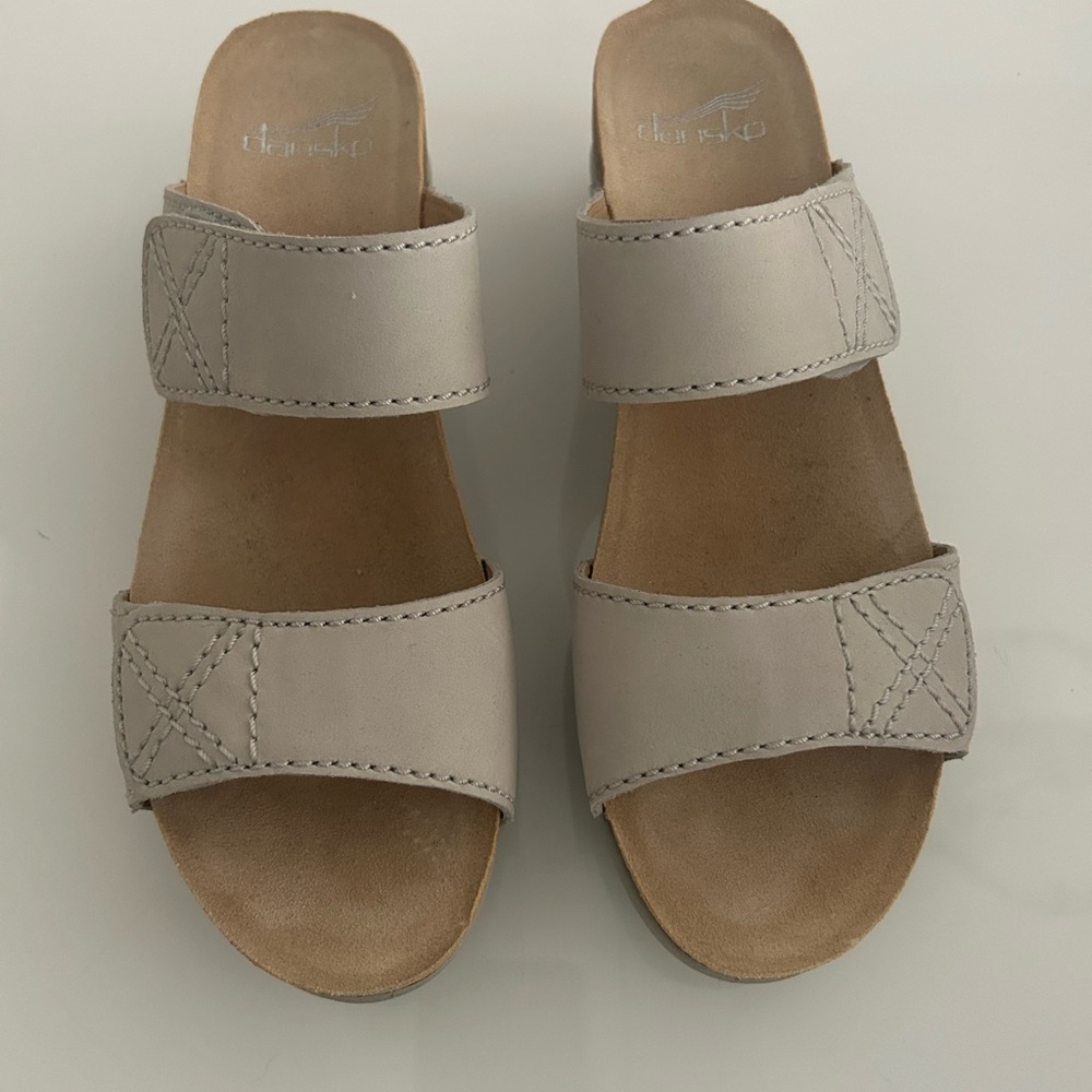 Beige Suede Dansko Sandals